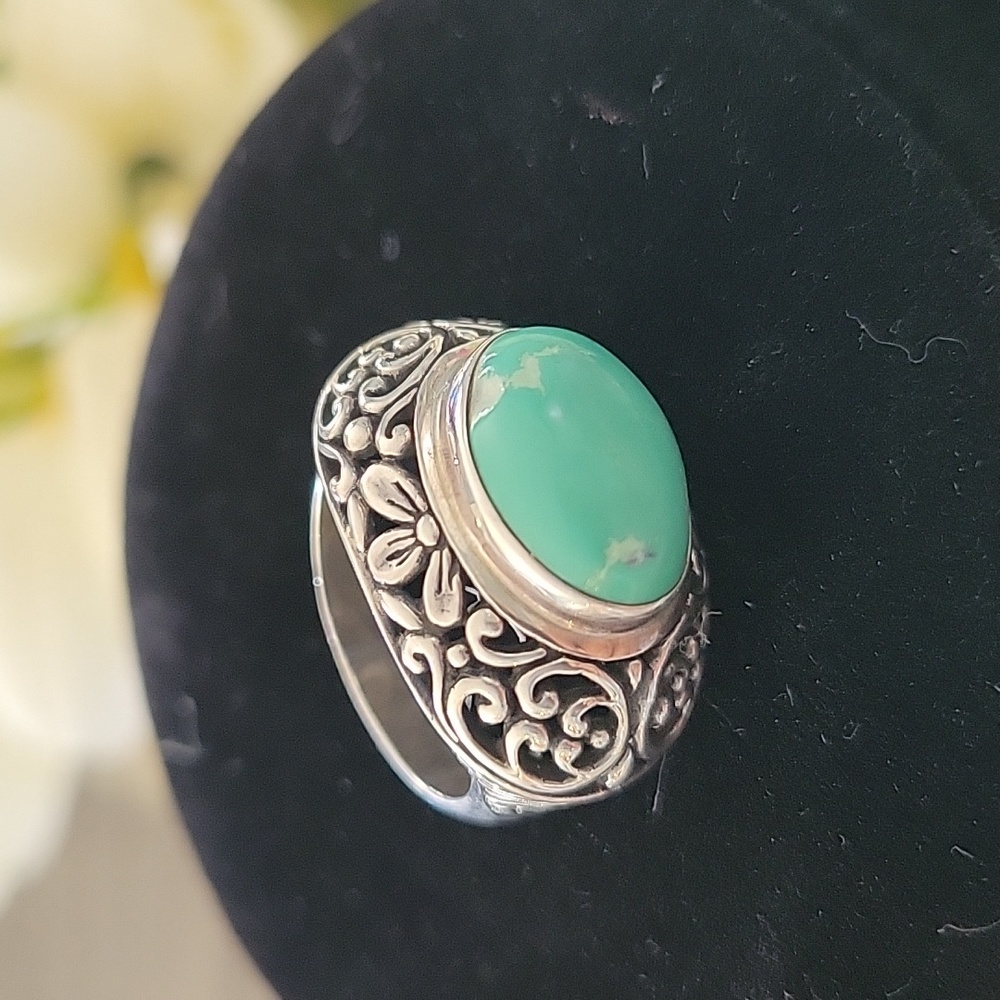 Estate Barse Designer 925 Ring Turquoise Size 8